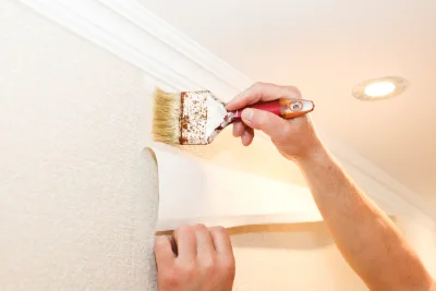 Pose de papier peint à Floing — revêtements muraux et toiles de verre